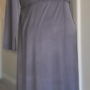 Maternity Hospital Birth Gown | With Baby Swaddle | Button Down Nursing Friendly | Labor & Delivery Outfit for Mom | Soft Cotton Grey