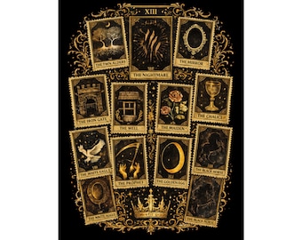 Providence Cards Poster | Dark Academia Gothic | One Dark Window Inspired Art