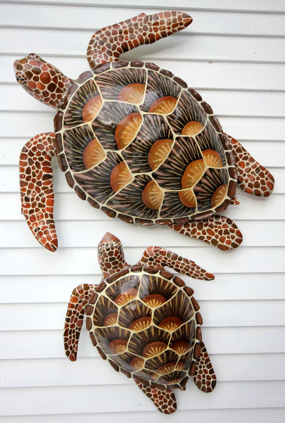 Large Sea Turtle Wall Sculpture 34 Original Artwork Etsy