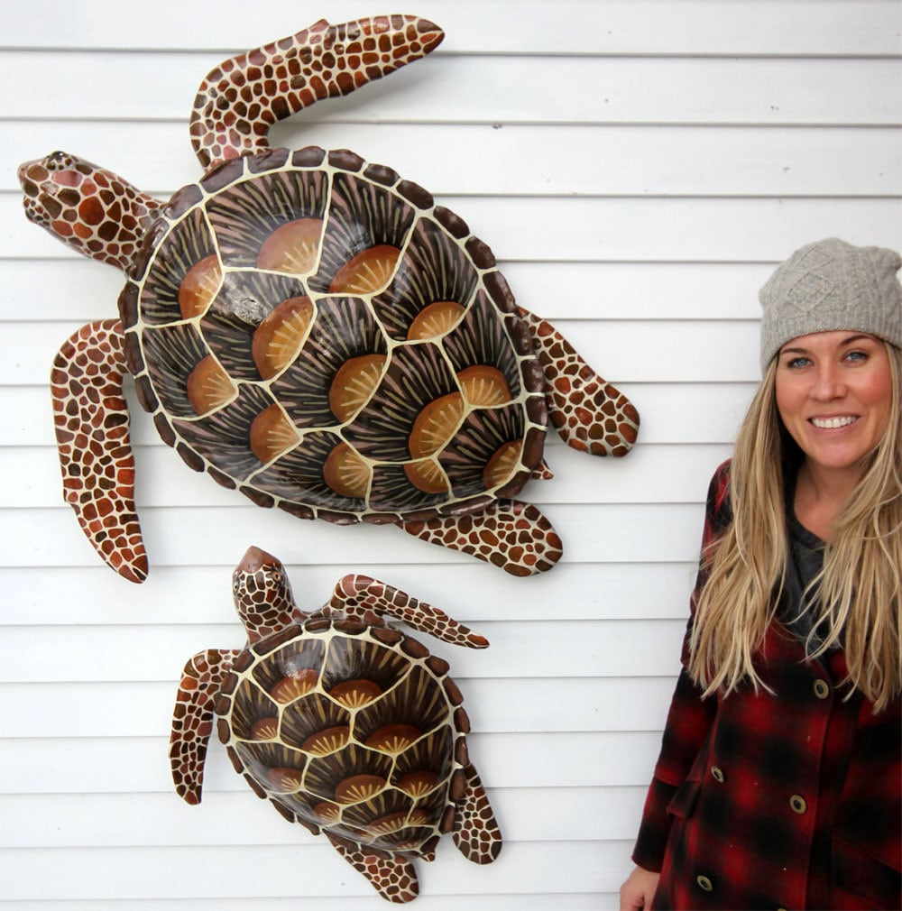 Large Sea Turtle Wall Sculpture 34 Original Artwork