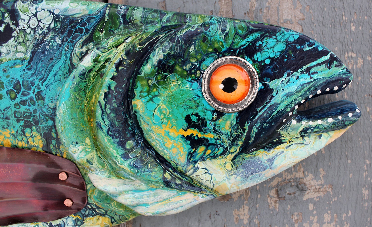 Large Colorful Trout Fish Wall Art 37