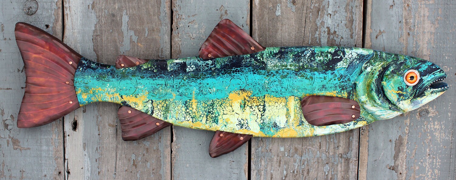 Large Colorful Trout Fish Wall Art 37