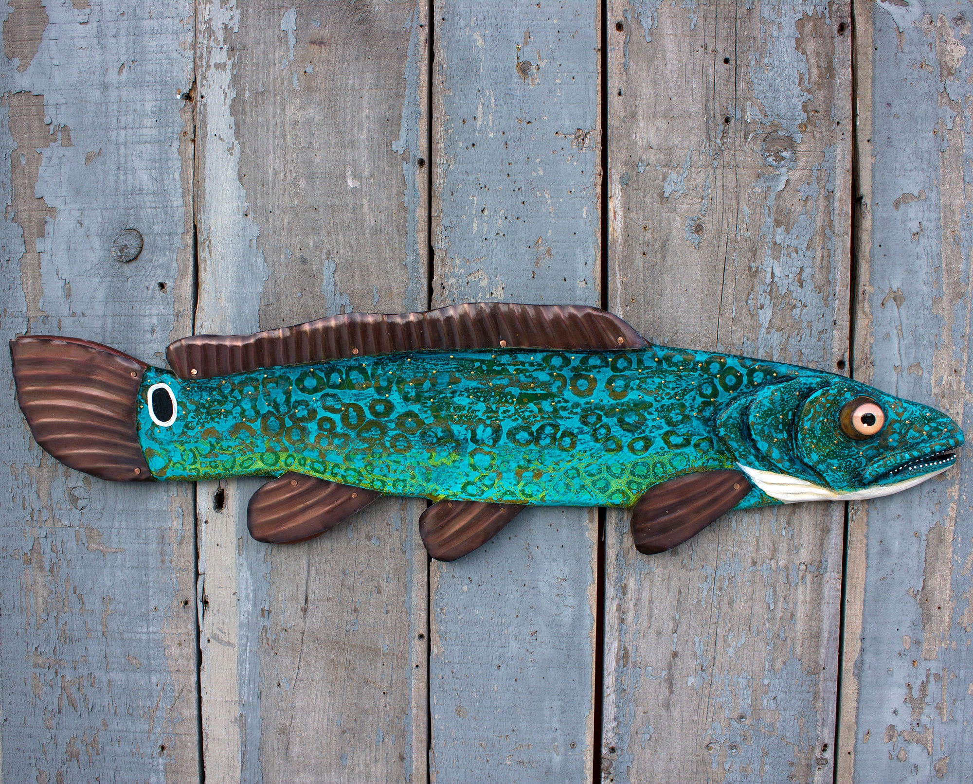 37bowfin Wood And Metal Fish Wall Art