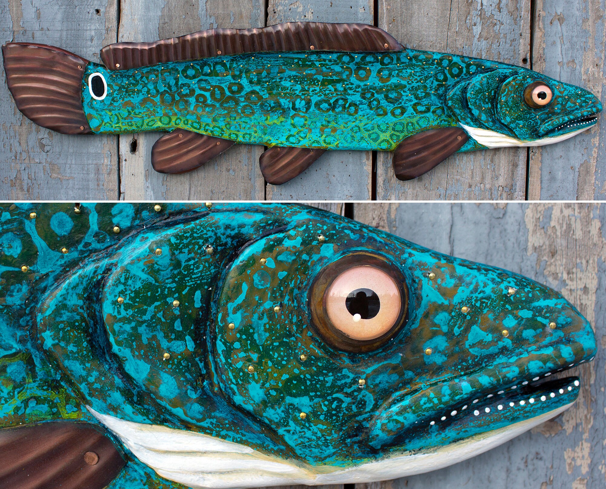 37bowfin Wood And Metal Fish Wall Art