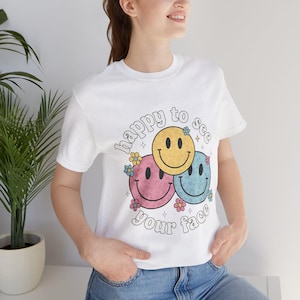 Happy To See Your Face Shirt, Back to School Shirt, Cute Teacher Life Shirt, Teacher Appreciation Gift, Back to School Gift, Teacher Gifts