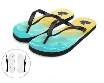 Blank Sublimation Flip Flops for Custom Printing, DIY Custom Photo Sandals, Kids & Adults Multiple Sizes Blank Heat Transfer Slippers
