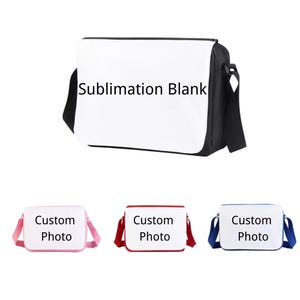 Blank Sublimation Messenger Bag | Customizable Crossbody Shoulder Bag, Painting & Embroidery, DIY Personalized Gift Bag