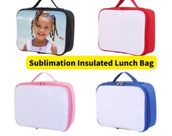 Sublimation Blank Insulated Lunch Bag | Customizable Gift for Back to School, Picnic, Hospital , Travel, Office