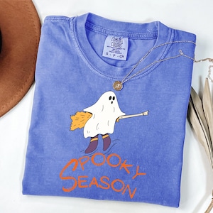 Pastel Halloween Shirt PNG - Preppy spooky season design, cute ghost sublimation PNG, Boho Halloween digital download for T-shirts