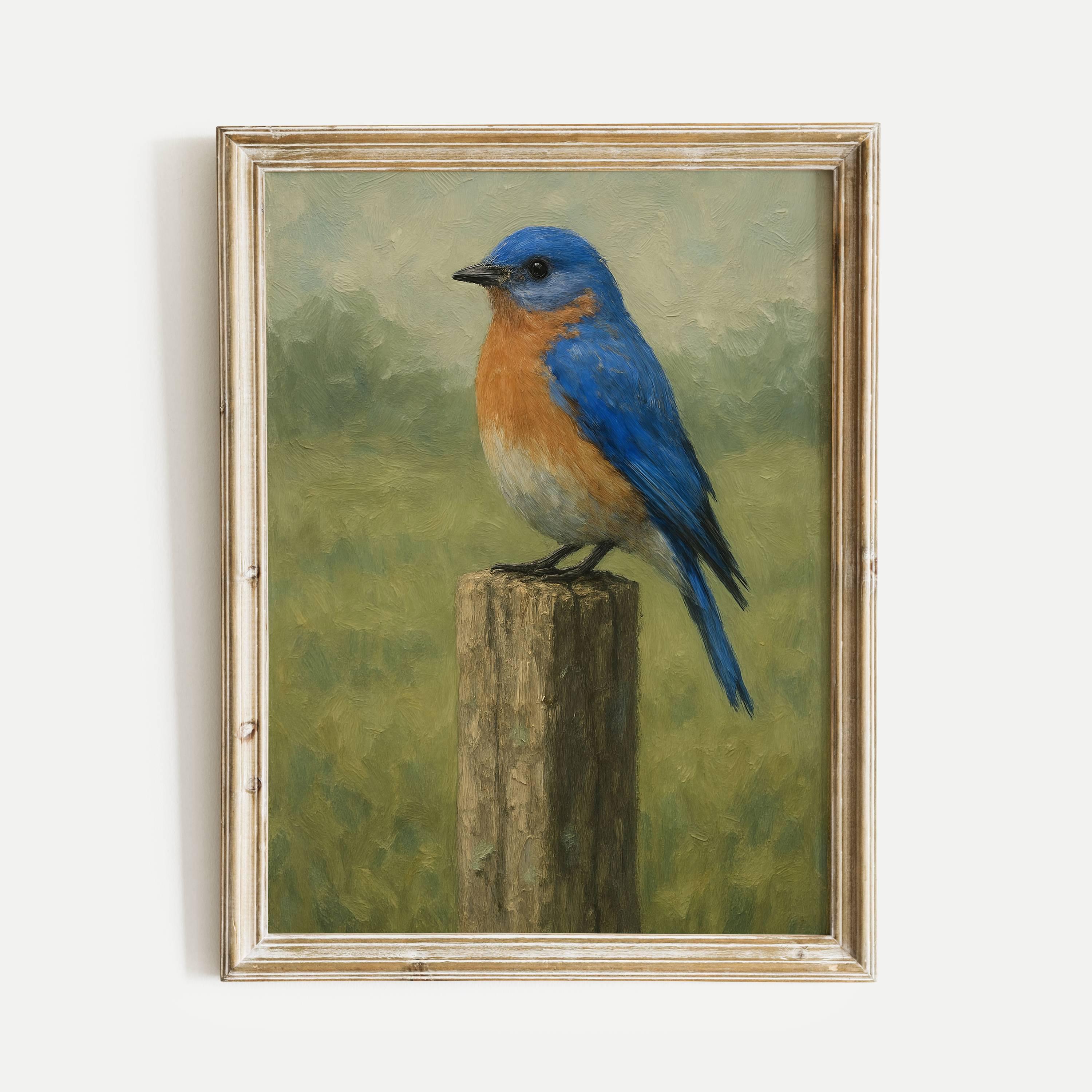 Bluebird Painting Original - Etsy