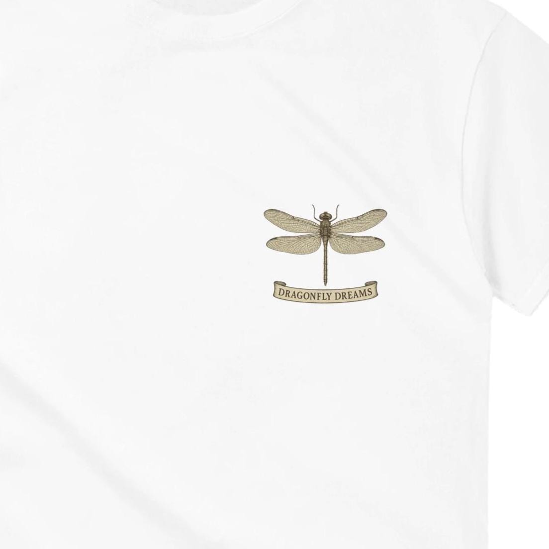 Dragonfly Dreams Shirt | Vintage Engraving Insect Tee | Nature Lover Gift | Boho Unisex Cotton T-Shirt