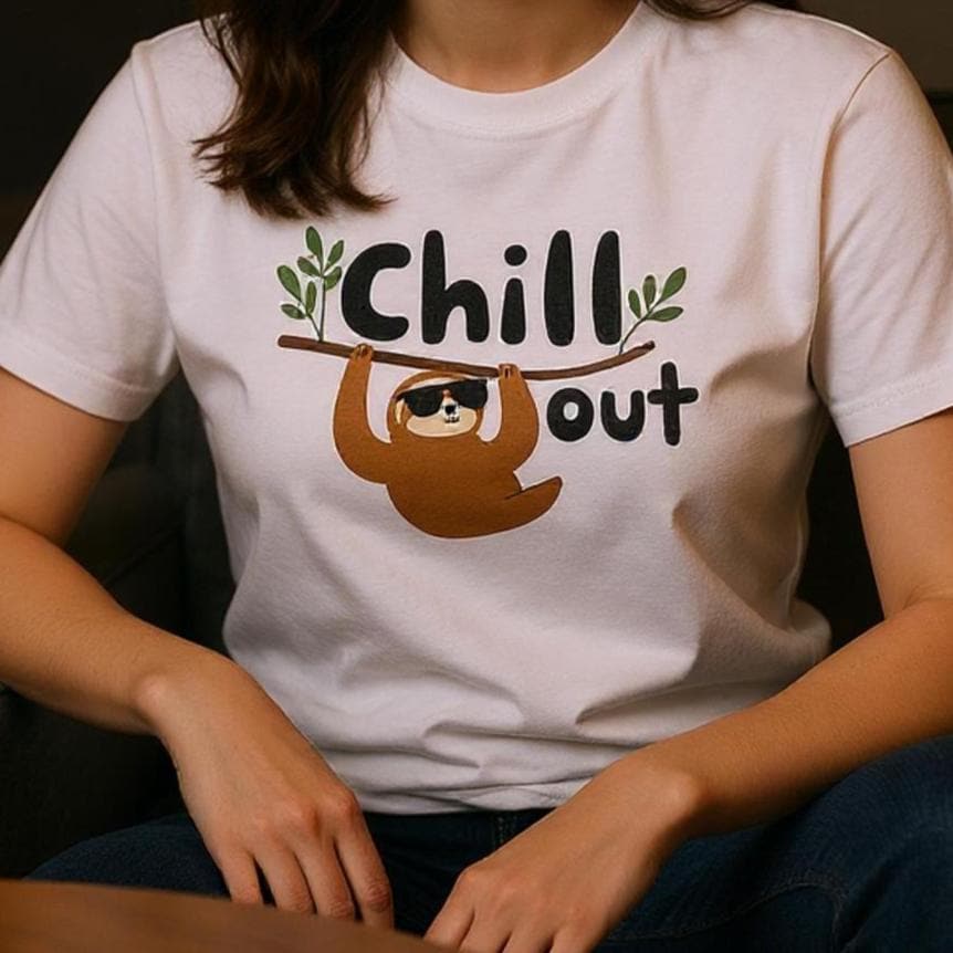 Lazy Animal T-Shirt | Chill Out Tee | Cute Hanging Animal Shirt | Funny Relaxed Graphic Top
