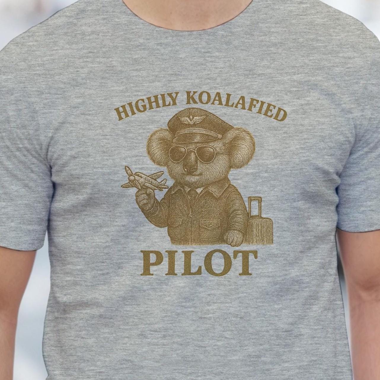 Highly Koalafied Pilot Shirt | Funny Koala Gift Tee | Cute Aviation T-Shirt | Pilot Appreciation Outfit