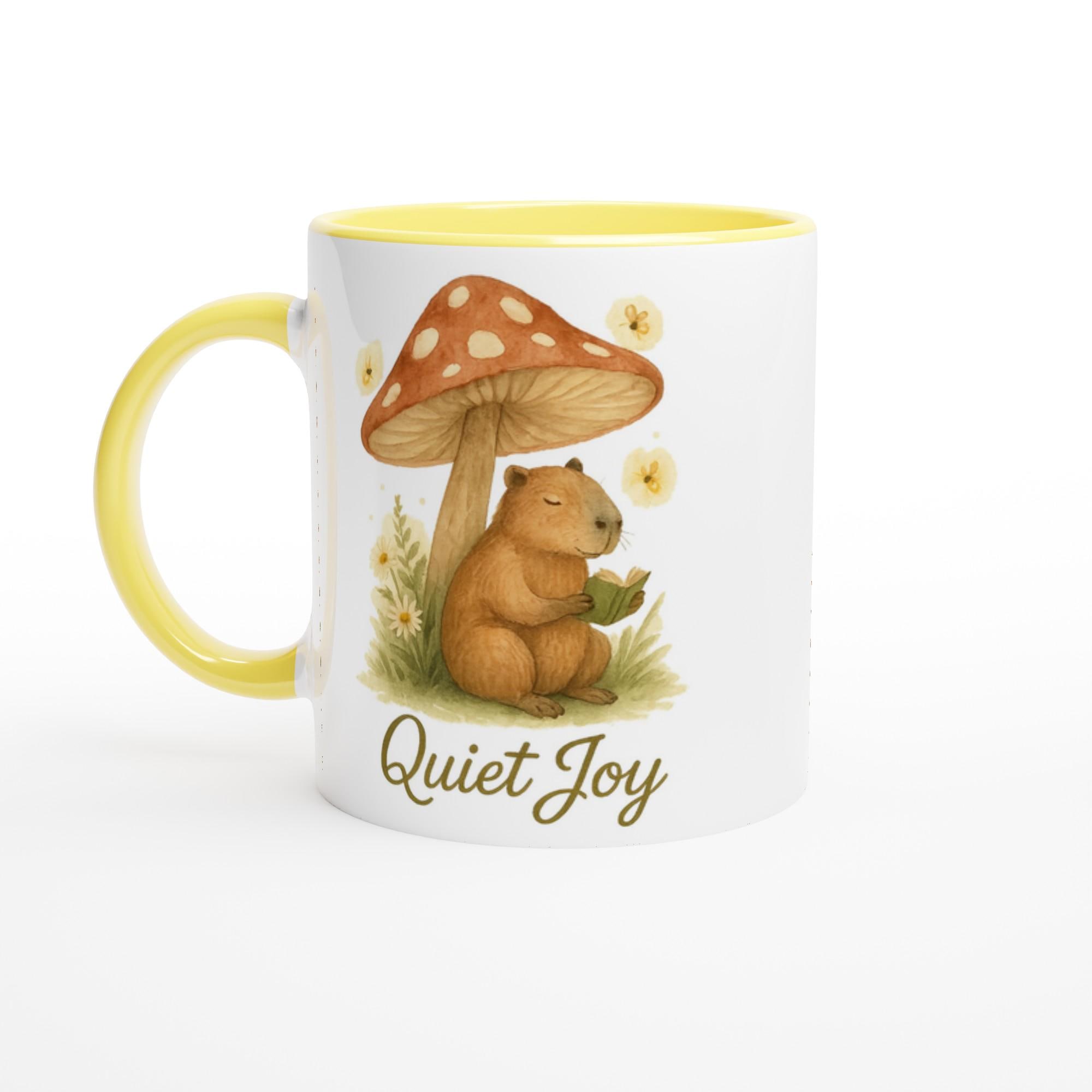 Quiet Joy Capybara Mug | Cute Animal Coffee Cup | Cozy Reading Tea Mug | Nature Lover Gift