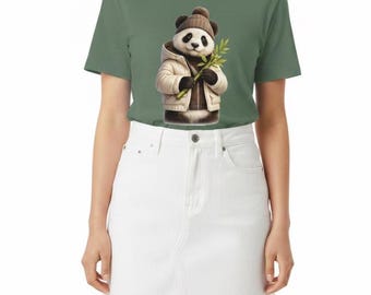 Adorable Panda Winter T-Shirt - Cozy Cotton Tee - Perfect Gift for Animal Lovers