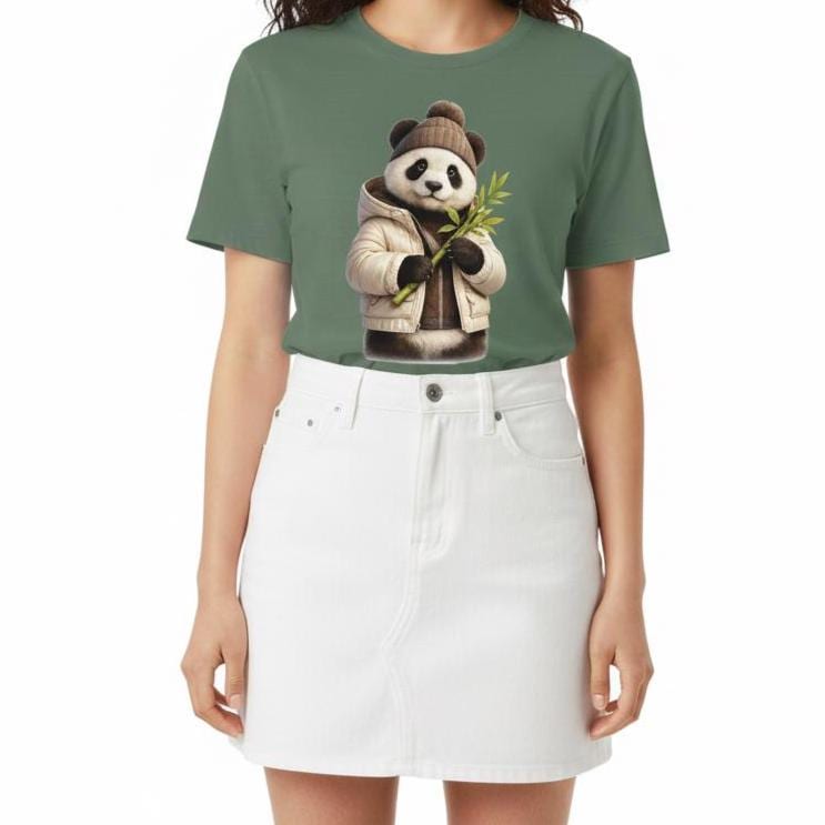 Adorable Panda Winter T-Shirt - Cozy Cotton Tee - Perfect Gift for Animal Lovers
