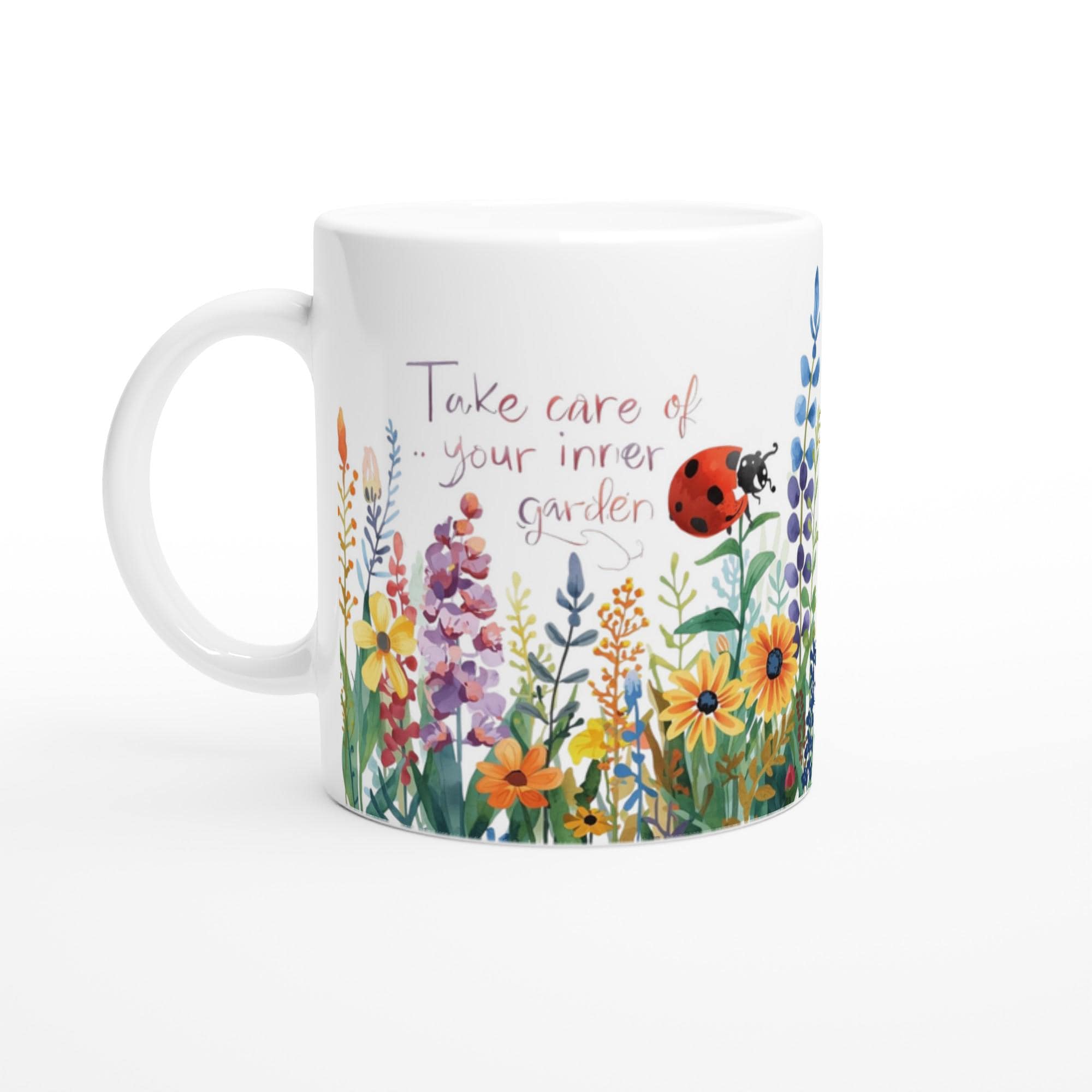 Inner Garden Mug - Floral Ceramic Coffee Cup - Perfect Gift for Garden Lovers
