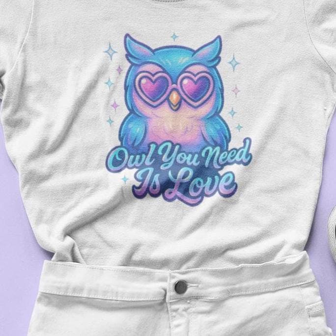 Owl You Need Is Love Shirt | Cute Owl T-Shirt for Women | Friendship Gift Tee for Her | Meaningful Animal Lover Top