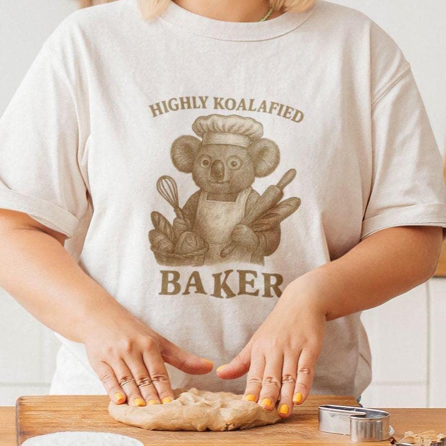 Highly Koalafied Baker Shirt | Funny Baking Gift Tee | Cute Koala T-Shirt | Pastry Chef Appreciation Outfit