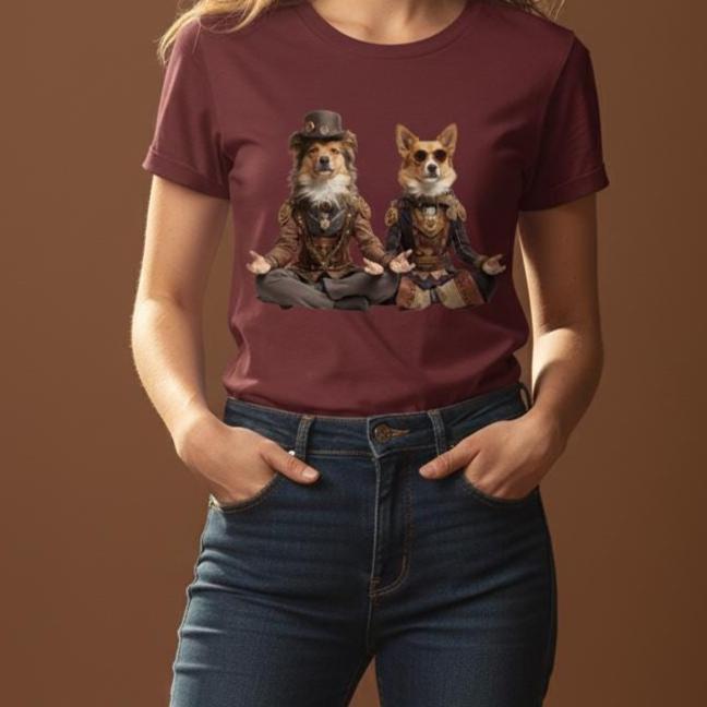 Vintage Aristocratic Style Dog Print T-Shirt, Unisex Graphic Tee, Animal Lover Gift, Retro Pet Apparel, Classic Dog Design Shirt