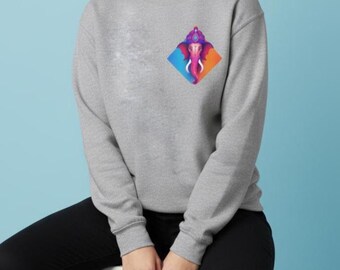 Ganesha Colorful Symbol Elephant Sweatshirt, Hindu God Pullover, Vibrant Ganesh Jumper, Elephant Spirit Animal Sweater, Ganpati Gift