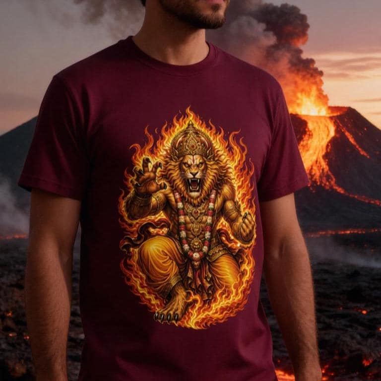 Narasimha T-Shirt | Hindu Mythology Shirt | Angry Fire Lord Narasimha Tee | Vishnu Avatar Shirt | Hindu God Shirt | Spiritual Gift