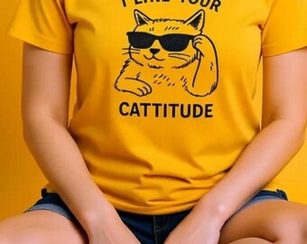 Gilla din katt-tröja | Rolig kattgrafik-tröja | Cool kattälskare-tröja | Tröja med husdjurshumor som present
