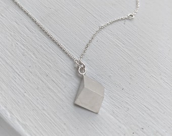 Lovely geometry silver pendant