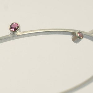 Pink Tourmaline Slim Cuff Bracelet image 3