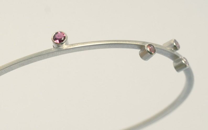 Pink Tourmaline Slim Cuff Bracelet image 3