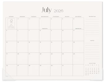 Simplified Magnetic Calendar 2026-2027, Cabbrix 18-Month Fridge Calendar July 2026–Dec 2027,14- 1/5" x 11-1/5" Easy Planning