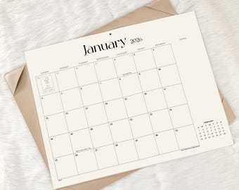 Simplified Desk Calendar 2026-2027 with Desktop Mat, Cabbrix 21"x16.5" Large Desk Pad Calendar Jan 2026–June 2027 for Home Office School