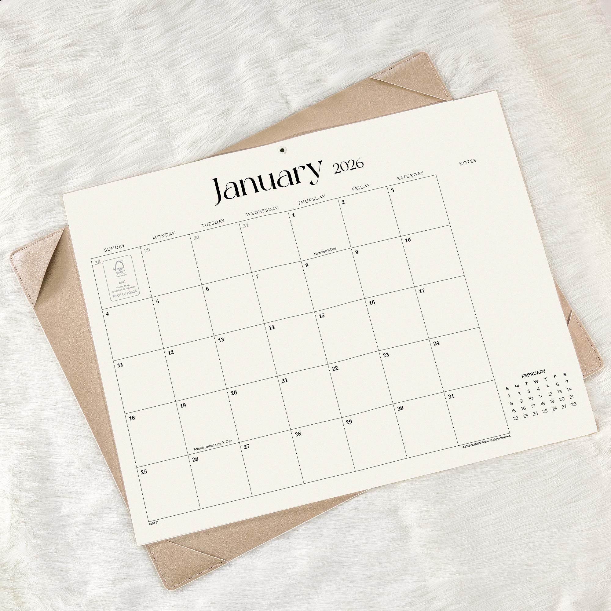 Desk Calendar 2026-2027, 18 Months Calendar Runs From January 2026 To June 2027 Large 17 X 12 Desktop Wall Monthly Calendar Planner For Home School And Office Vintage