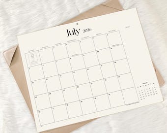 Simplified Desk Calendar 2026-2027 with Desktop Mat, Cabbrix 21"x16.5" Large Desk Pad Calendar July 2026–Dec 2027 for Home Office School