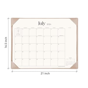 Simplified Desk Calendar 2026-2027 with Desktop Mat, Cabbrix 21"x16.5" Large Desk Pad Calendar July 2026–Dec 2027 for Home Office School image 3