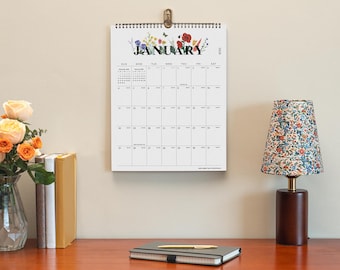 Wall Calendar 2026, Cabbrix Runs from July 2025 to December 2026,12 x 15 Inches, Twin-Wire Binding, Perfect for Organizing & Planning