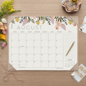 Vintage Scent Desk Calendar 2026-2027 with Desktop Mat, Cabbrix 22"x17" Large Desk Pad Calendar July 2026–Dec 2027 for Home Office School Bild 1