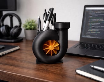 Turbocharger | Pen holder | desk organizer | garage decor | Mechanic gifts