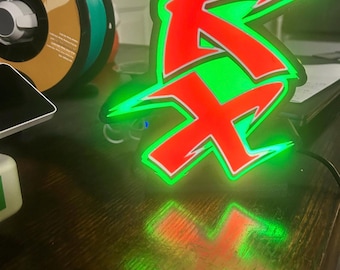 LED lightbox 3D printed motocross themes