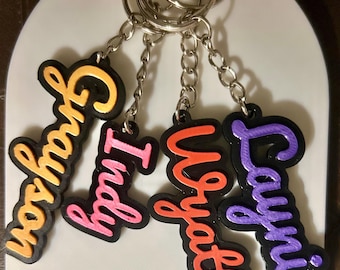 custom name tag keychain