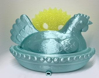 3D Printed Hen Sponge Holder | Scrub Daddy Sink Organizer, Drainage Stand