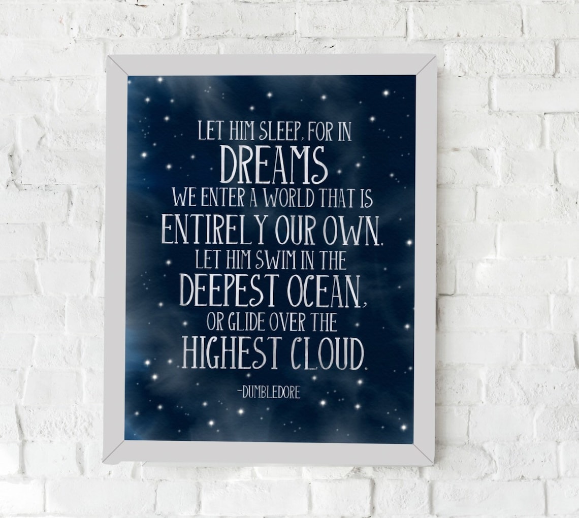 In dreams dumbledore quote wall art digital download | Etsy