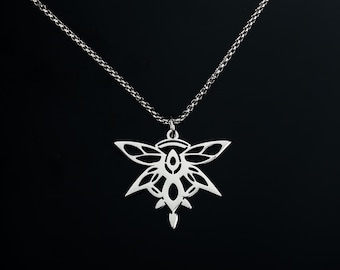 Honkai: Star Rail Firefly Element Symbol Necklace | Stainless Steel Minimalist Pendant for Fans