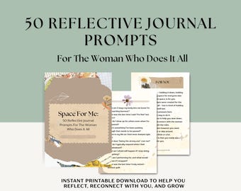 Self-Care Journal Prompts | Burnout Recovery Journal | Overwhelmed Women Printable | Self Love Journal | Mental Health Journal Prompts