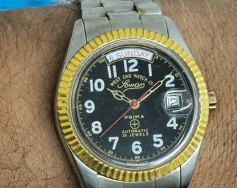 Vintage West End Watch Co Sowan Prima Automatic Black Military
