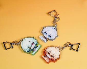 Honkai: Juego de llaveros acrílicos chibi Star Rail, dijes de anime para bolsos