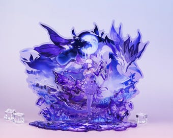Honkai: Star Rail Castorice Multi-Layer Acrylic Standee - Intricate Fantasy-Themed Desktop Decor for Fandom Collectors