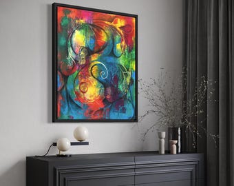 Original Abstract Expressionist Painting on Canvas | Colourful Textured Modern Art | Acrylic Mixed Media by Kawsar Ahmed