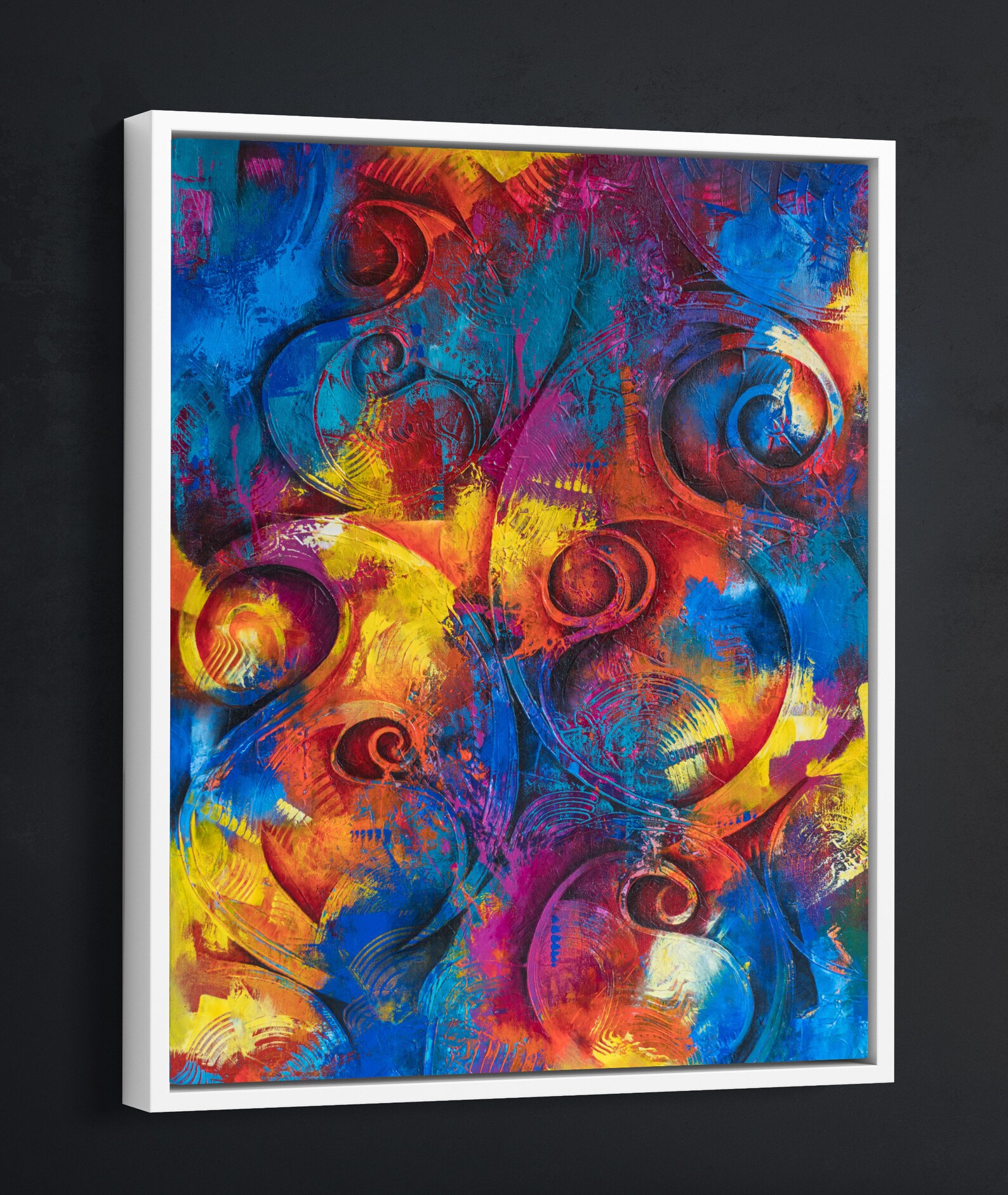 Large Original Hand Painted, Abstract Floral Art, Colourful Wall Art