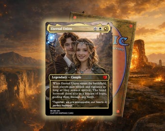 Magic the Gathering Card,Personalized MTG Style Trading Card，Fantasy Custom Anniversary Keepsake